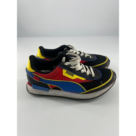 Puma Future Rider Mens Shoes Size 7 C SW PS Smiley World Black Sneakers Running - Picture 2 of 8